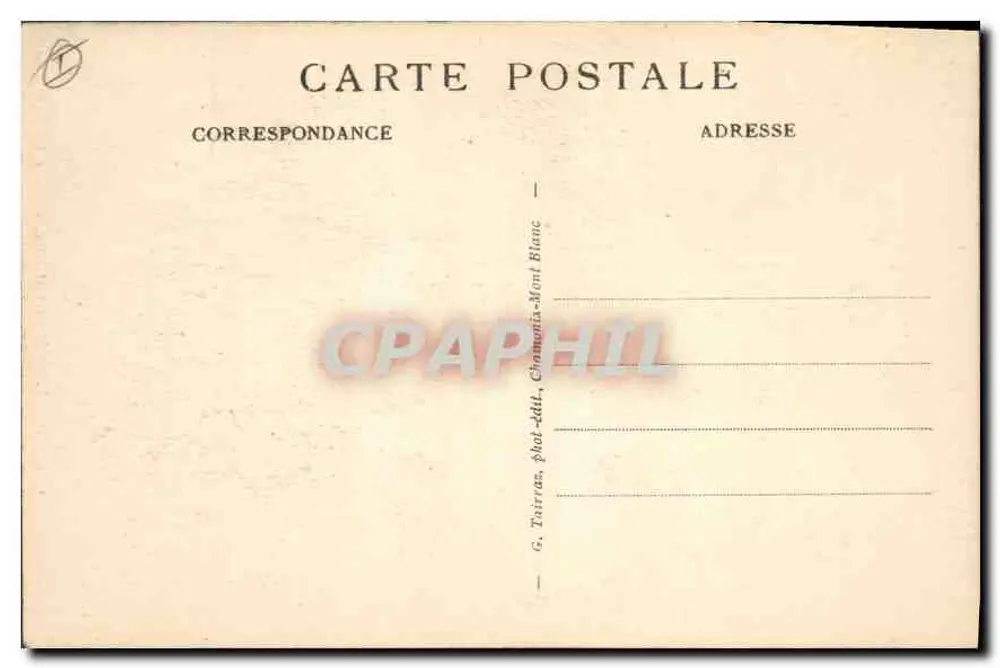 Chamonix - Mont-Blanc von der Flégère gesehen — G. Tairraz, phot.-edit., Chamonix-Mont-Blanc - Rückseite