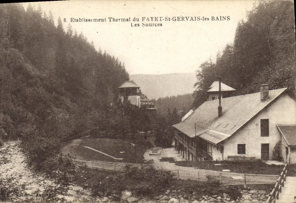 Thermisches Establishment von Fayet-St-Gervais-les-Bains — Die Quellen — A. Gardet, Annecy - Vorderseite