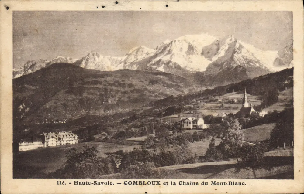 Combloux und die Mont-Blanc-Kette — Haute-Savoie — Nr. 115 — L. Morand, phot.-verlag - Vorderseite