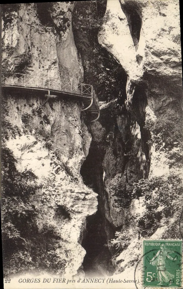 Gorges du Fier in der Nähe von Annecy — Haute-Savoie — unbekannter Verlag, Nr. 22 - Vorderseite
