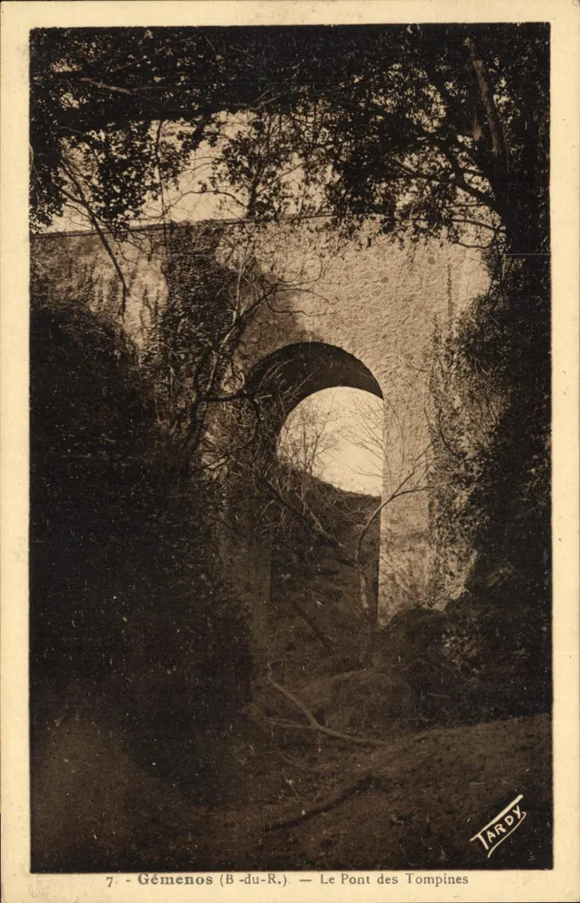 Gémenos (B-du-R.) — Der Tompines-Brücke — Tardy - Vorderseite