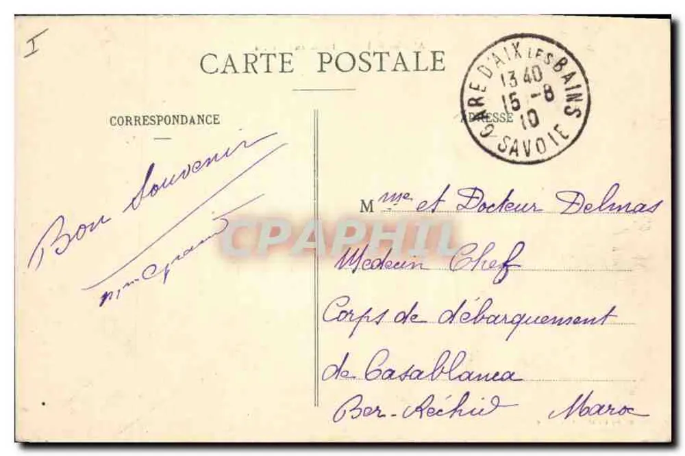 AIX-LES-BAINS - O Grande Círculo — Edição do Palácio da Carta - Verso