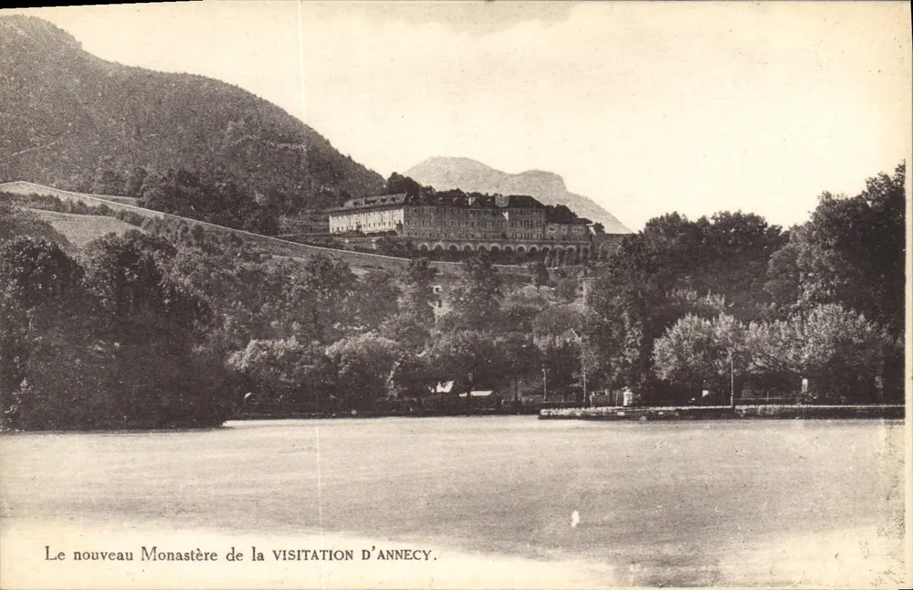 Das neue Kloster der Visitation in Annecy — Seenansicht — Imp. Heromin et Cie, Paris - Vorderseite