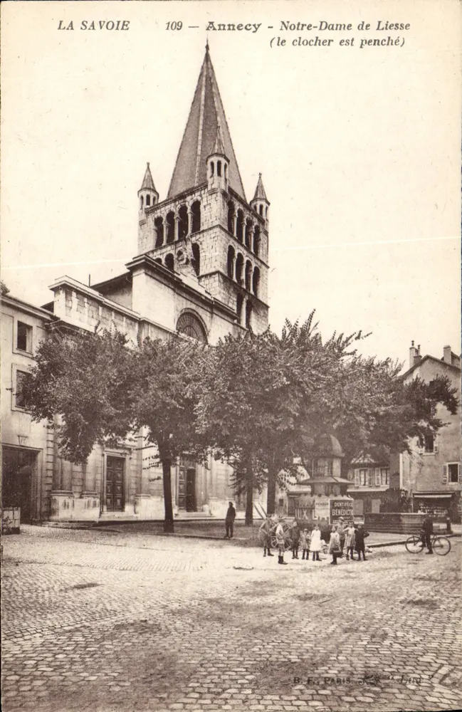 Annecy - Chiesa di Notre-Dame de Liesse (il campanile è inclinato) — B.F. Paris, n° 109 - Recto