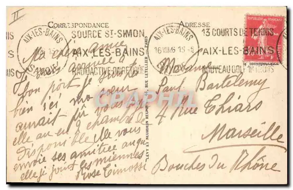 Aix-les-Bains - O Revard - Alt. 1545 m. e o Mont-Blanc 4810 m. - LL - Verso