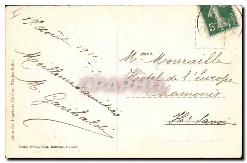Aix-les-Bains — Die Promenade des Grand Port — J.J. 8689 - Rückseite
