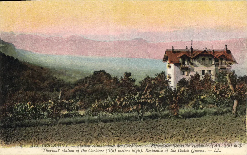 Aix-les-Bains — Klimastation der Corbières — Aufenthalt der Königin von Holland (Höhe 700 m.) — LL - Vorderseite