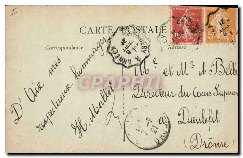Aix-les-Bains - Der Grand Port und die Dent du Chat (1400 m.) — SAINT-ETIENNE — Serie 160 — B. F. Luc - Rückseite