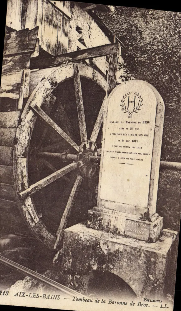 Aix-les-Bains — Túmulo da Baronesa de Broc — Selecta - Frente