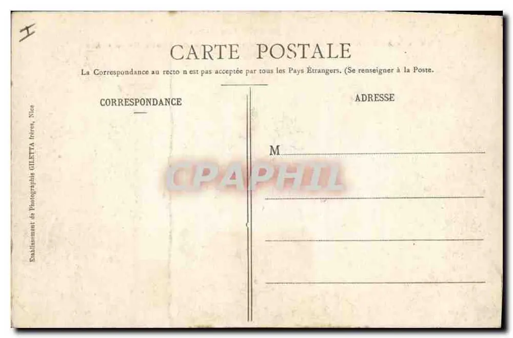 Aix-les-Bains — Terrasse des Anhangs des Grand Hôtel d'Aix — Künstlerische Sammlung, Nr. 2272, Foto: Giletta, Nice - Rückseite