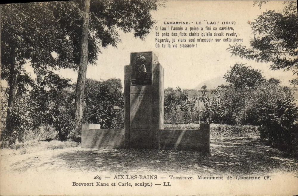 Lamartine-Denkmal in Aix-les-Bains — Brevoort Kane et Carle, Bildhauer — n°289 - Vorderseite