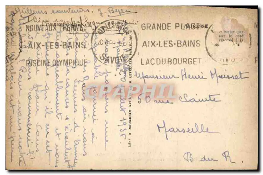 Lamartine-Denkmal in Aix-les-Bains — Brevoort Kane et Carle, Bildhauer — n°289 - Rückseite