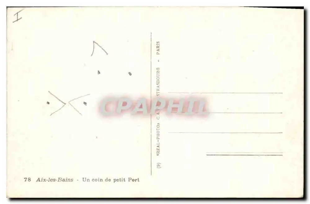 Aix-les-Bains — Ecke eines kleinen Hafens — Verlag Réal-Photo, Paris - Rückseite