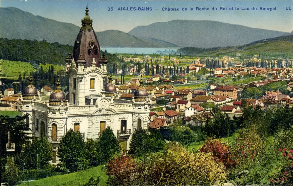 Aix-les-Bains — Schloss La Roche du Roi und See Bourget — Verlag Letellier, Nr. 35 - Vorderseite