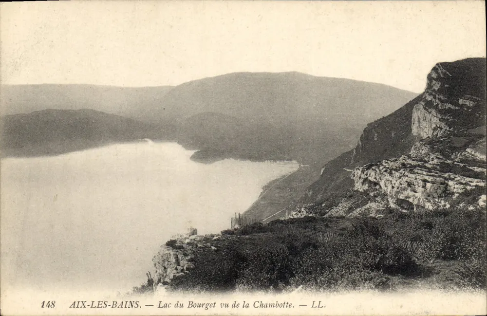 Aix-les-Bains — Lago do Bourget visto da Chambotte — LL. — N° 148 - Frente
