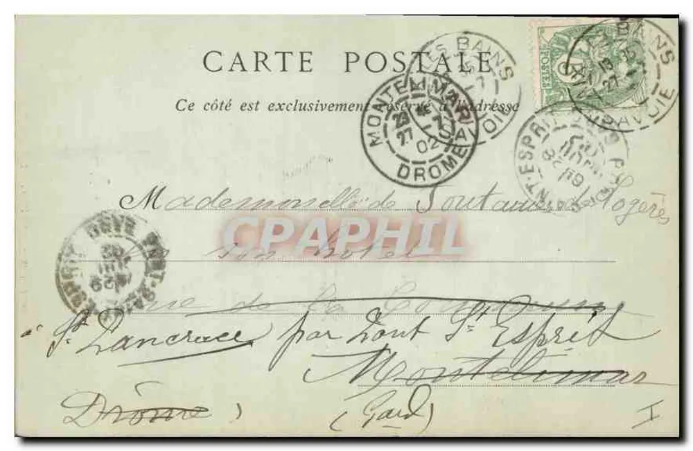 LAC DO BOURGET — A Abadia de Haute-Combe — MERMOZ, Livreiro — Aix-les-Bains - Verso