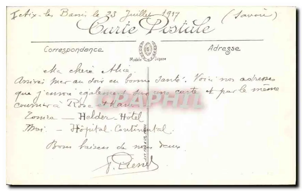 Aix-les-Bains — Conjunto do Estabelecimento Termal — LL. — SHELBOYA - Verso