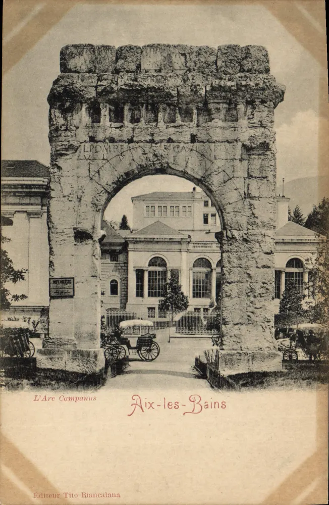 O Arco Campanus — Aix-les-Bains — Editor Tito Biancalana - Frente