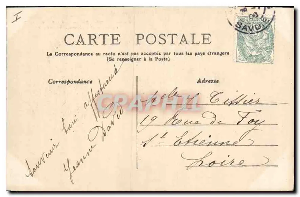 Savoie — 132 — Arredores de AIX-LES-BAINS — A Ponta e o Castelo de Châtillon - Verso