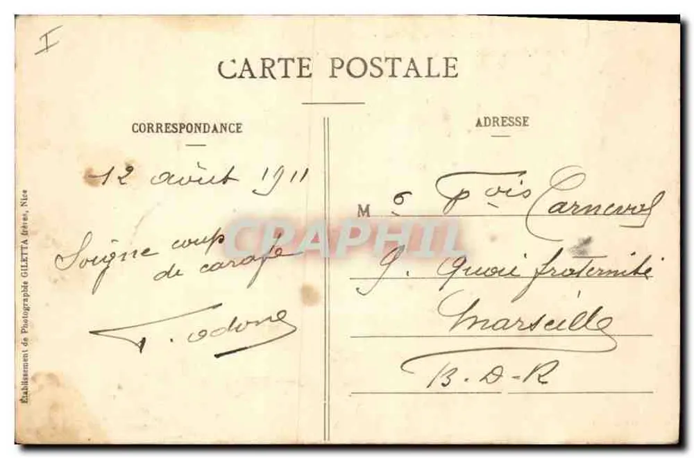 AIX-LES-BAINS - O Grande Círculo — Coleção Artística, n° 2203 - Verso