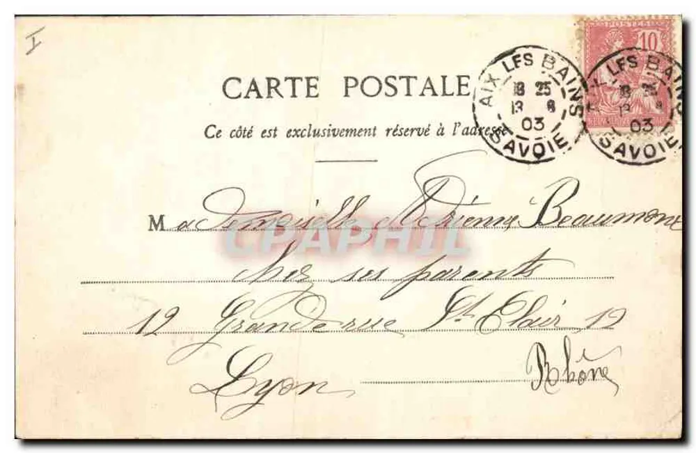 Aix-les-Bains - Nova Igreja - Editor Giletta, Nice, n° 8223 - Verso