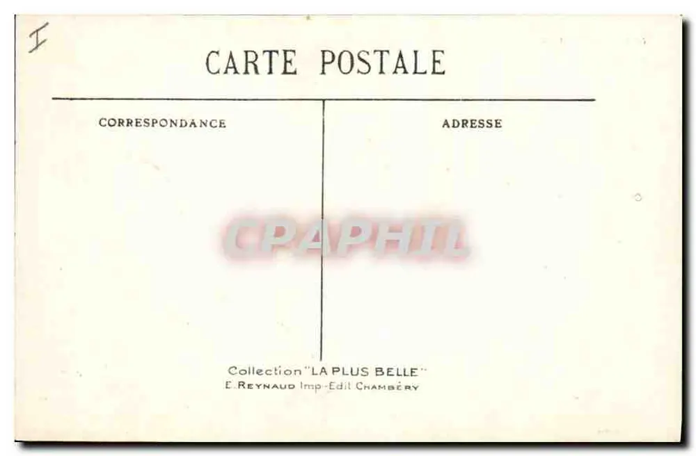 Environs de CHAMBERY — Le Lac de la Thuile — E. Reynaud Imp-Edil CHAMBERY n°310 - Verso