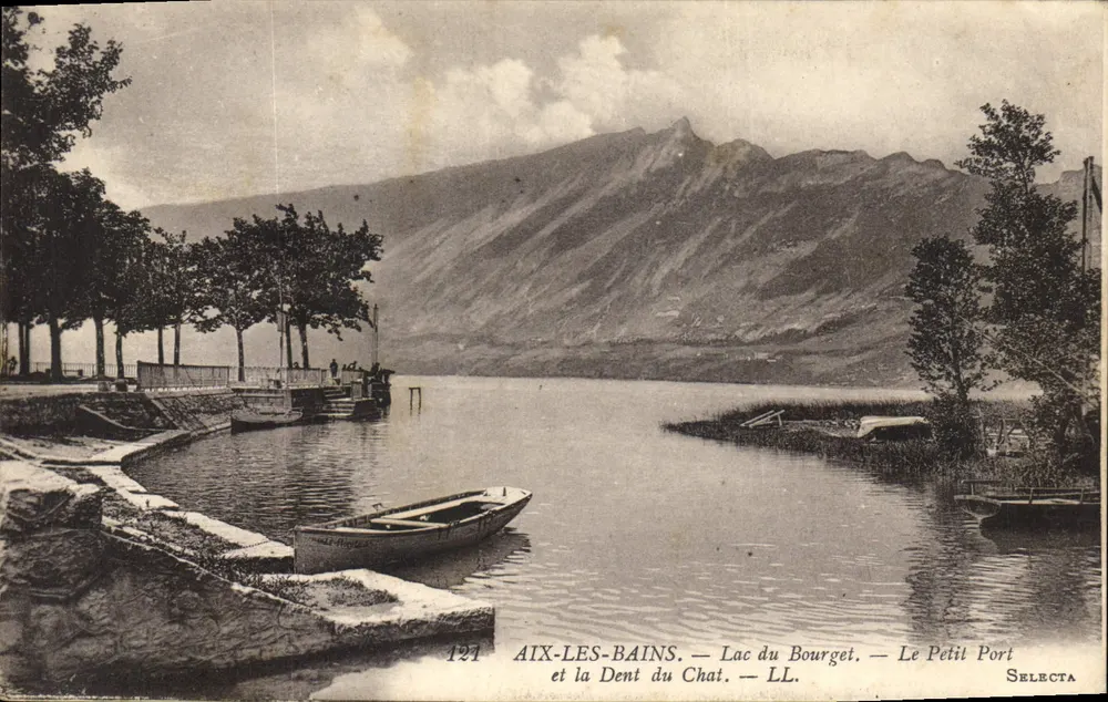 Aix-les-Bains — Lac du Bourget und die Dent du Chat — Le Petit Port — Selecta 121 - Vorderseite