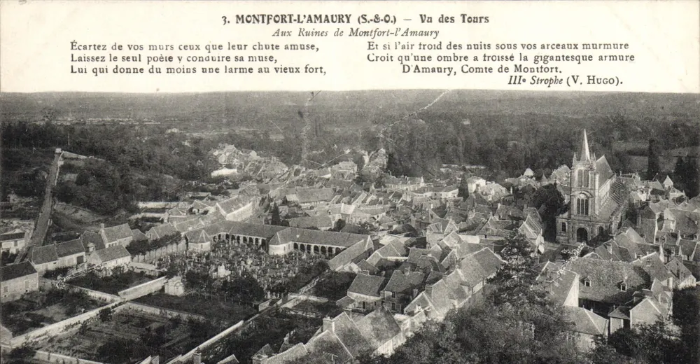 Montfort-l'Amaury (S.-&-O.) — Ansicht der Türme — Zu den Ruinen von Montfort-l'Amaury - Vorderseite