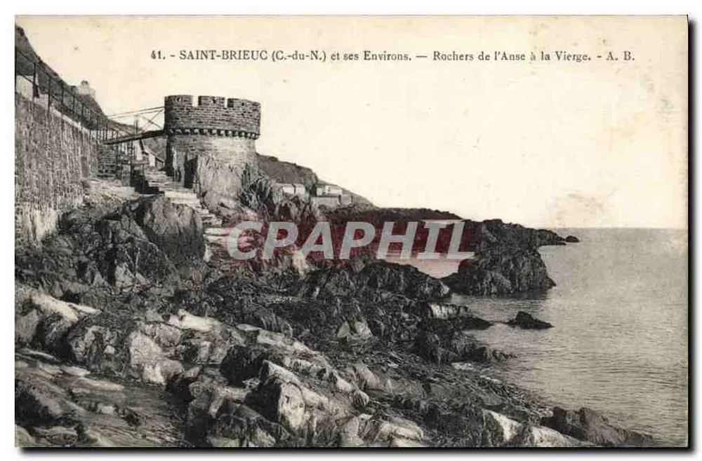 Saint-Brieuc (C.-du-N.) und seine Umgebung — Felsen von l'Anse à la Vierge — A. B. - Vorderseite