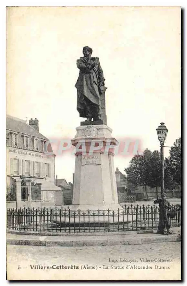 Villers-Cotterêts (Aisne) — Die Statue von Alexandre Dumas — Imp. Lécuyer, Villers-Cotterêts - Vorderseite
