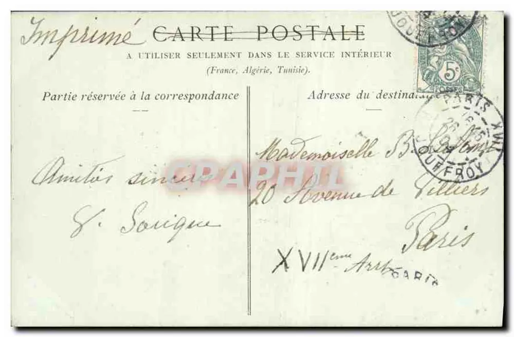ANGERS — O Jardim do Mail — Collections ND Phot - Verso