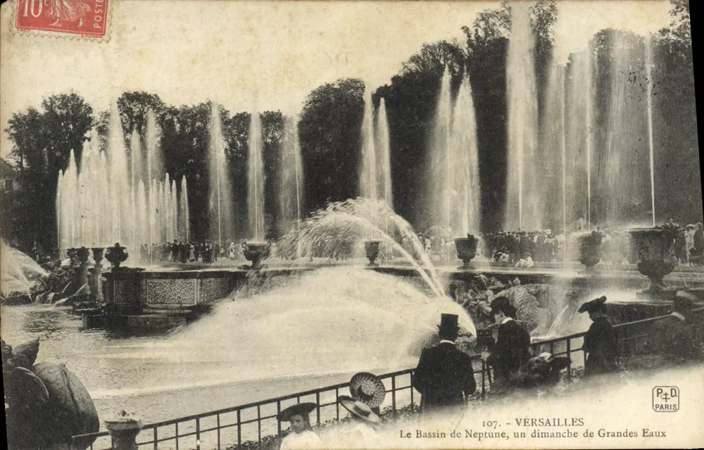 Der Neptunbecken, ein Sonntag der Großen Wasser — Versailles — P.+D. PARIS n°107 - Vorderseite