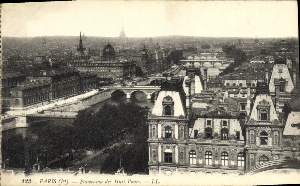 PARIS (1er) — Panorama dos Oito Pontes — LL. - Frente