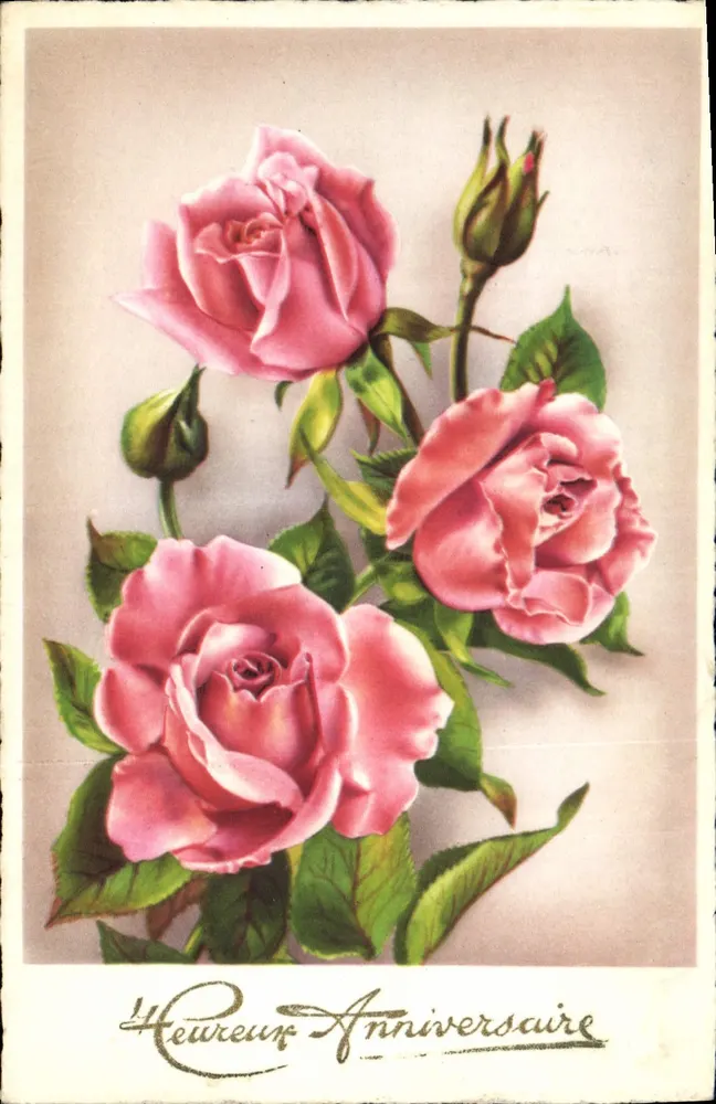 Rosas — Aniversário — Edições Superluxe-Paris - Frente