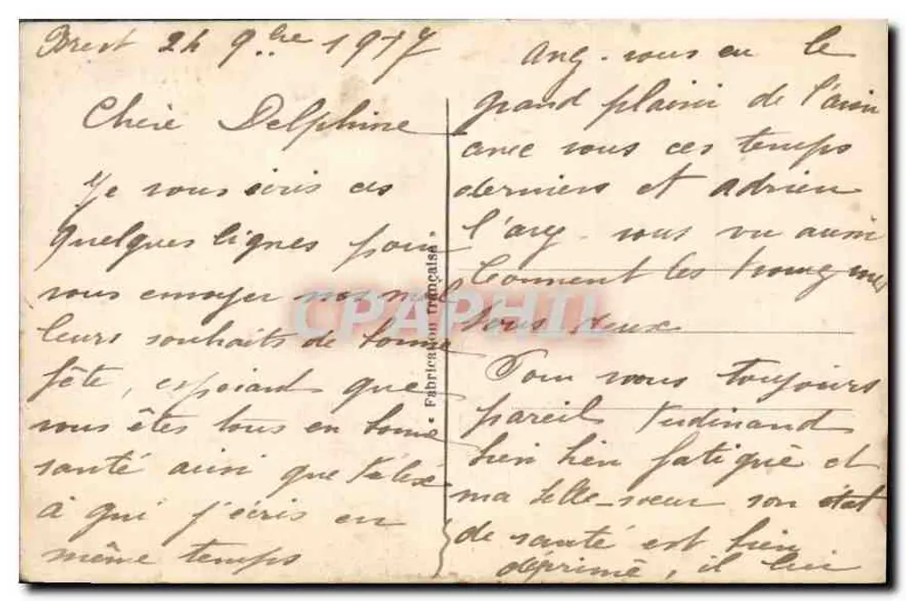 Flores em um carrinho — Boa Festa — DIX 685 - Verso