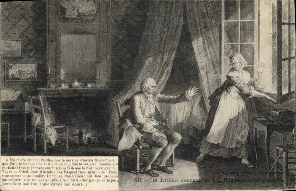 Os últimos momentos de J.J. Rousseau — Editor: Léon Delpierre, n° 810 - Frente