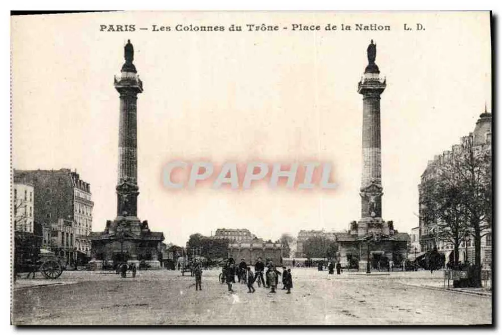Paryż — Kolumny Tronu — Plac Narodowy — L. D. - Awers
