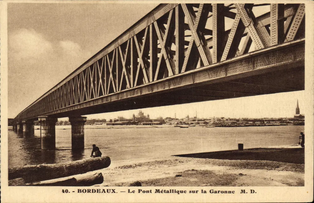 Bordeaux — Die Metallbrücke über die Garonne — M.D. - Vorderseite