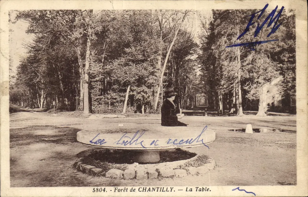 Floresta de CHANTILLY — A Mesa — Editor Daniel Delhaye, n° 5804 - Frente