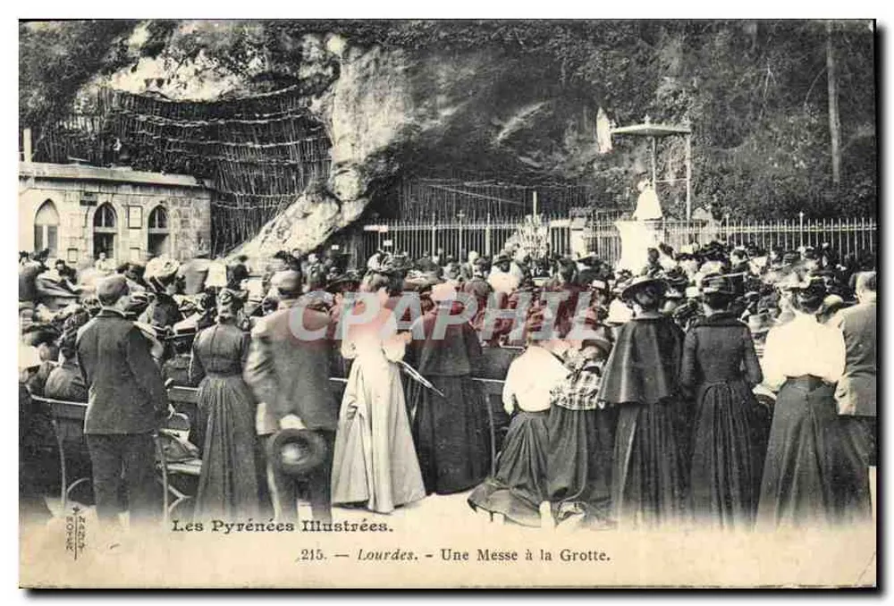 LOURDES — 구ROTTE에서의 미사 — Les Pyrénées Illustrées, n°215 - 앞면