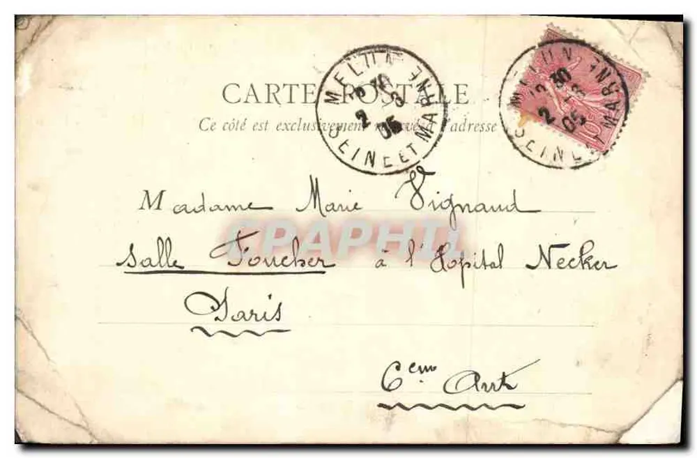Antre de Vulcain — Fontainebleau — Éditeur B. F. PARIS - Achterkant