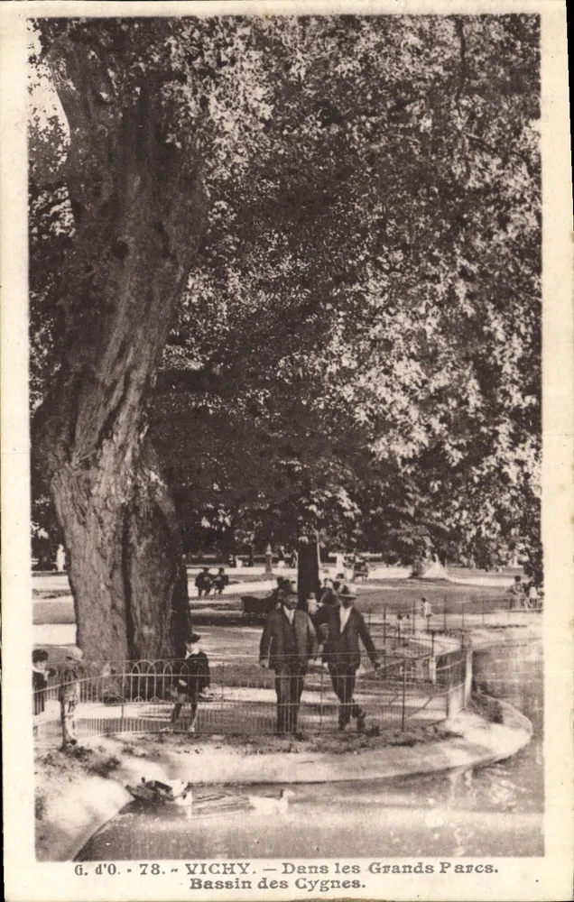 Vichy — Bassin der Schwäne — In den Großen Parks — G. d'O. n° 78 - Vorderseite