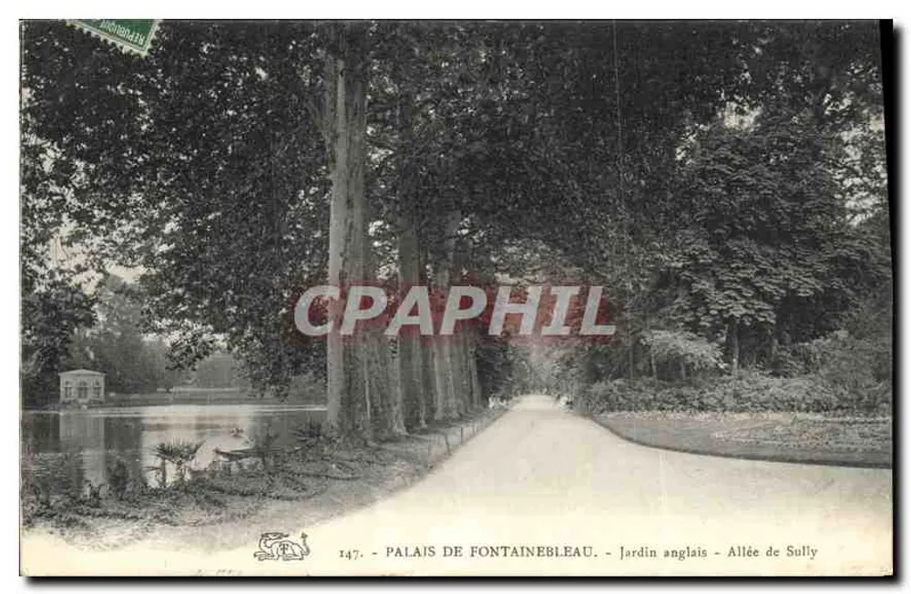 Palast von Fontainebleau - Englischer Garten - Avenue de Sully - Vorderseite