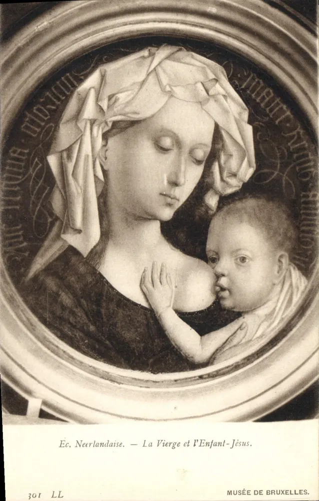 Die Jungfrau und das Kind Jesus — Niederländische Schule — Museum von Brüssel - Vorderseite