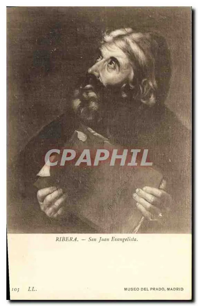 San Juan Evangelista — Gemälde von Ribera — Museo del Prado, Madrid - Vorderseite