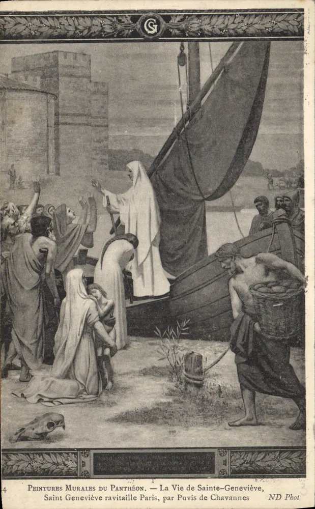 Sainte Geneviève — Wandmalereien des Panthéons — Das Leben der Heiligen Geneviève, von Puvis de Chavannes - Vorderseite