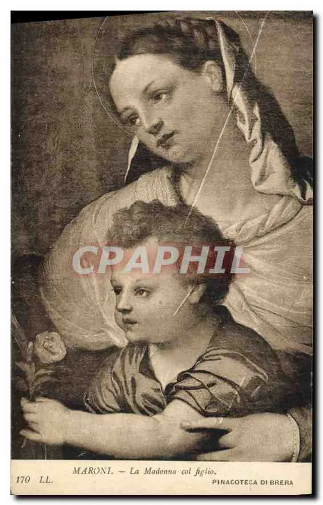 A Virgem com o filho — MARONI — Pinacoteca di Brera — n° 170 LL - Frente