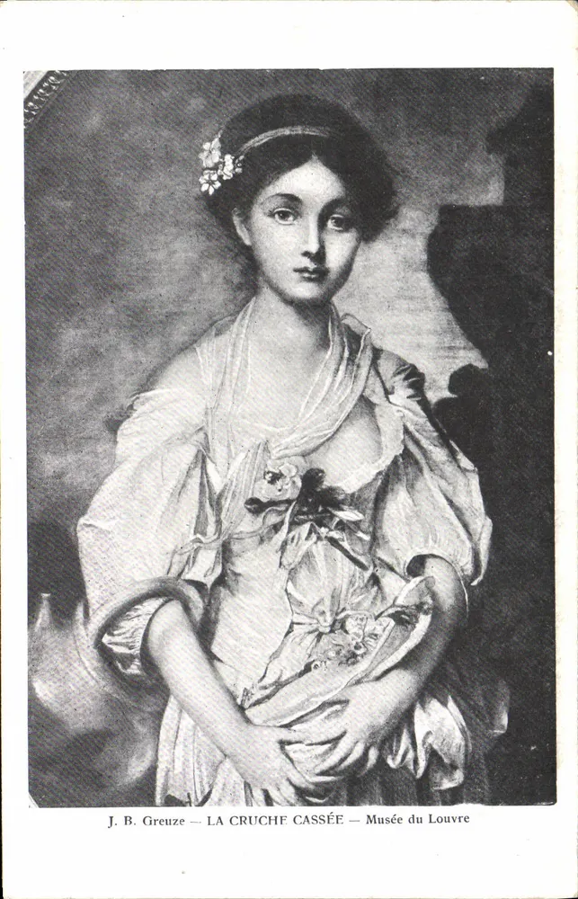 J. B. Greuze — A Jarra Quebrada — Museu do Louvre - Frente