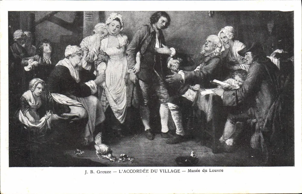 Die Braut des Dorfes — J. B. Greuze — Musée du Louvre - Vorderseite
