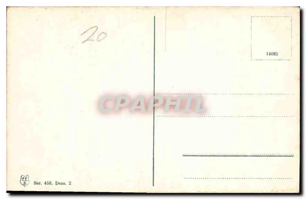 Campo de brejo — bosque de bétulas — F.E.D. Ser. 458 Dess. 2 - Verso